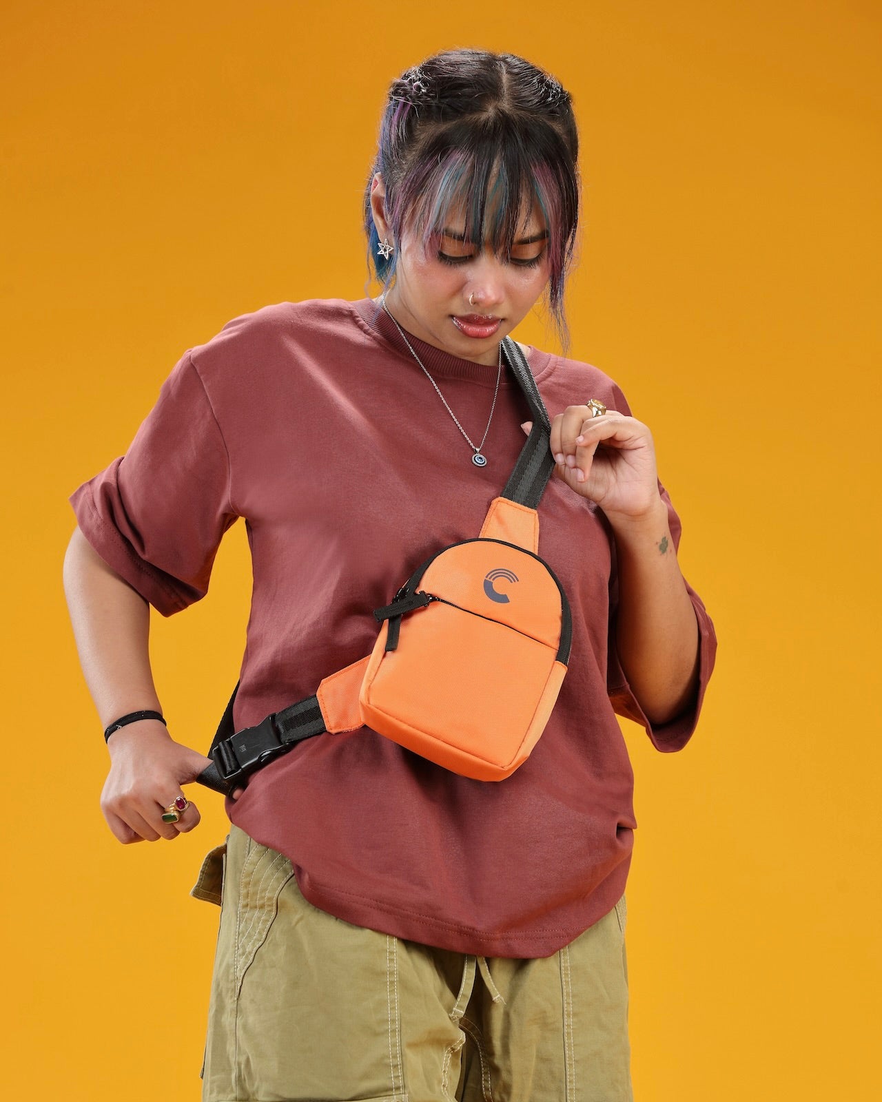 Orange Crossbody Bag